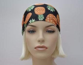 Yoga Headband-Fitness Workout Headband-Festival Headband-Party Headwraps-Pineapple Headbands-Fruits Print-Costume Dance Headband-NonSlip