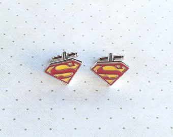 Superman Cufflinks Man of Steel Cuff Links in Silver