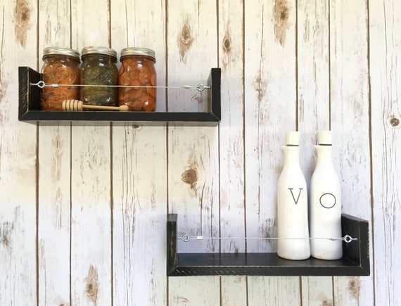 Floating Spice Rack spice racks bathroom decor rustic floating by Floating Spice Rack spice racks bathroom decor rustic floating by