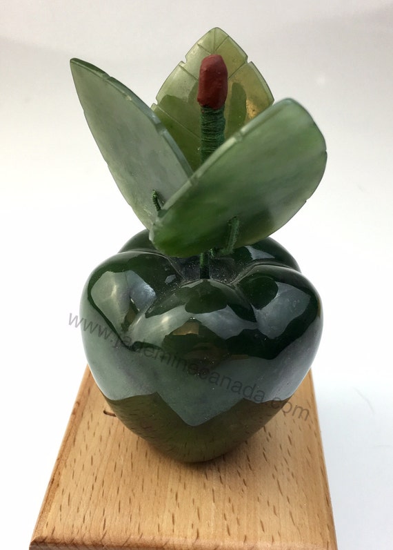 Canadian Nephrite Jade Apple Carving Multiple by JadeMineCanada