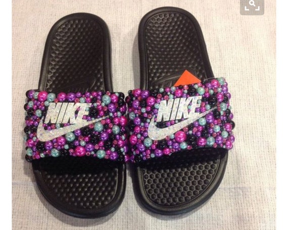 Custom Nike Slides by ShopwithChane on Etsy