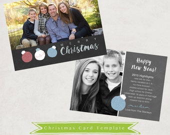 Year In Review Christmas Card Photoshop Template
