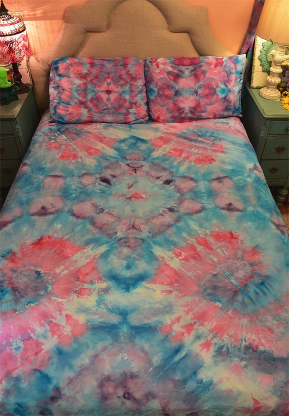 Handmade Tie Dye Bedding Psychedelic Hippie Boho Queen