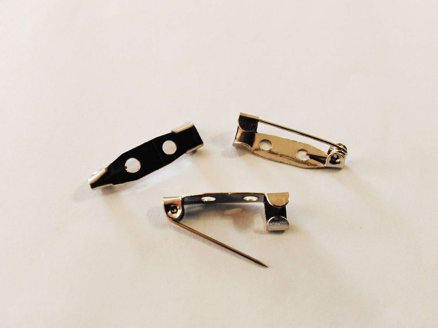 10 silver brooch backs Bar pins Back bars Pin backs Brooch