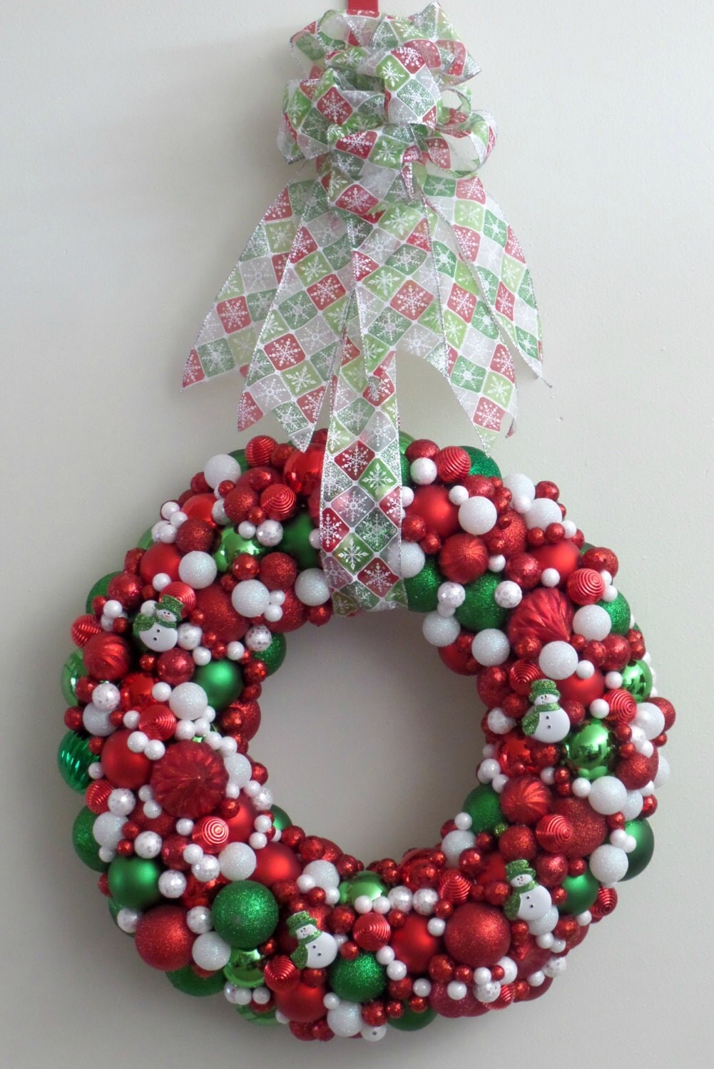 christmas ball wreath red green and white shatter proof balls christmas ball wreath red green and white shatter proof balls