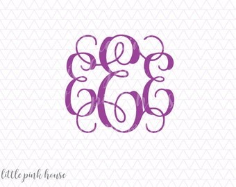 Vine Monogram Svg, Monogram Fonts, svgs fonts, monogram fonts svg, svgs for cricut, silhouette files, silhouette cameo, instant download