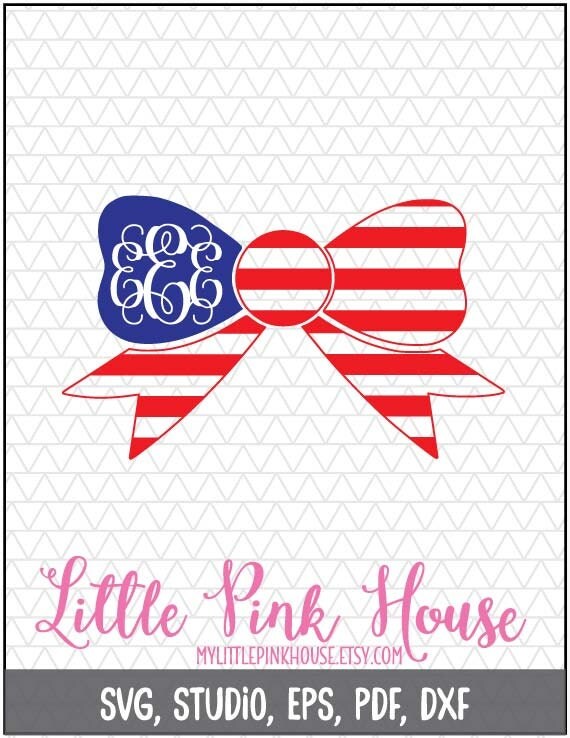 Download 4th of July Bow SVG Bow Monogram Svg Bow Svg Fourth of July