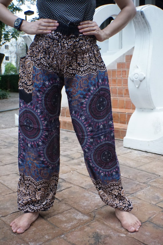 Hippie pants hobo pants harem pants cozy pants brown-gray