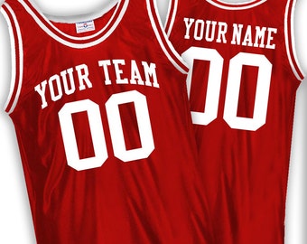 Custom Basketball Jerseys - Old School - includes Team Name, Player Name and Player Number.