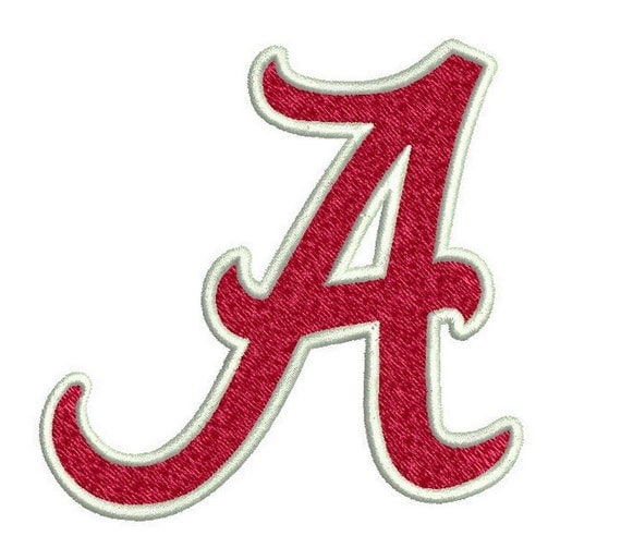 Alabama A Embroidery Design 4 sizes Instant by DalyaRosetaStore