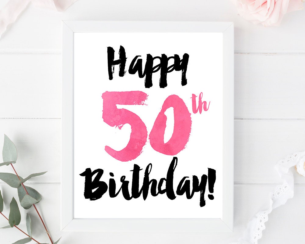 Printable Birthday Cards 50th Printable Word Searches
