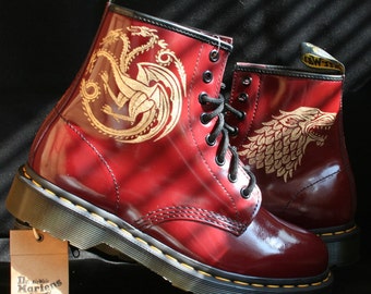 Custom Game of Thrones Dr Martens boots Docs shoes