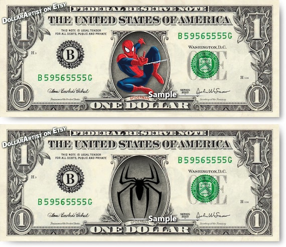 Items Similar To Spiderman On A Real Money - Disney Handmade Custom 