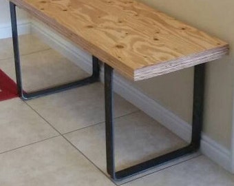 Metal Bench Legs, Handmade in USA, Rustic Decor, Industrial Decor, Modern Decor,