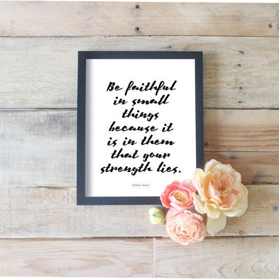 Faith Word Art Faithful Quotes Be Faithful In Small Things