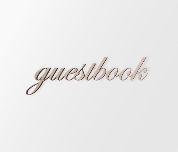 Guestbook Wedding Decor Word Cutout guestbook