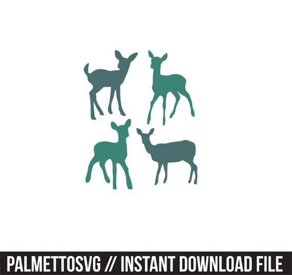 baby deer bambi set svg dxf file instant download silhouette