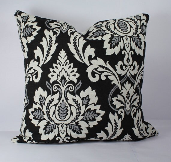 Damask pillow black white pillow throw covers pillow cases
