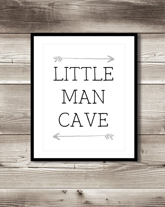 Little Man Cave digital print instant download arrows
