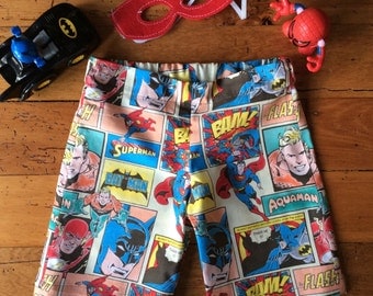 Items similar to Upcycled Shorts/ Comic Marvel Fabric Shorts/ /Hulk ...