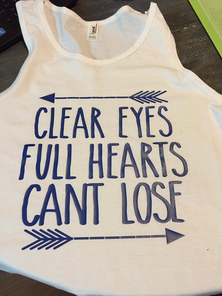 Clear Eyes Full Hearts Cant Lose Adult Tank By Bennielees On Etsy 2194