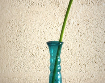 Vintage blown glass Blue Vase