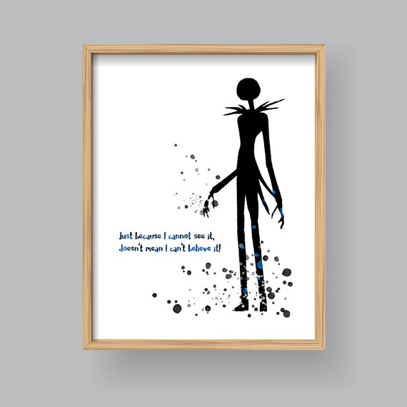 Jack Skellington wall art Printable Jack watercolor Jack art