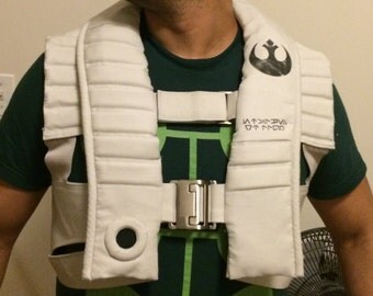 Star Wars The Force Awakens, Star Wars X-Wing Pilot Costume, Poe Dameron vest, Rebel pilot vest, X-wing fighter vest, Poe Dameron cosplay