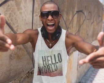 Hello World unisex tank top XS - XL