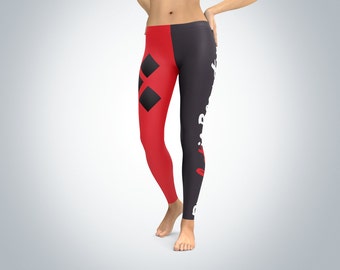Harley Quinn Leggings, Harley Quinn Cosplay, Harley Quinn Costume, Harley Quinn Pants, Harley Quinn Girl, Comics Cosplay, Harley Quinn Gift