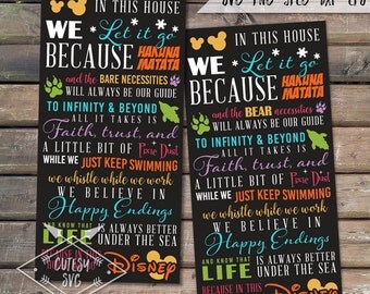 We Do Disney SVG - 2 Digital files, Silhouette Studio, DXF, PNG, Cricut Cutting, Sign, Art, Instant, House, Vinyl, Cuttable, Princess