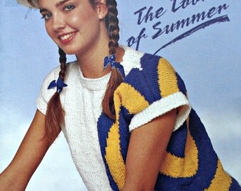 Sweater Knitting Patterns The Look of Summer Beehive Patons 600 Women Vinatge Paper Original NOT a PDF