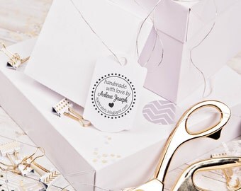 Custom rubber stamp handmade with love for stamping on handmade projects
