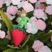 Felt Art Doll, Little Pixies Playing in the Strawberry Patch
