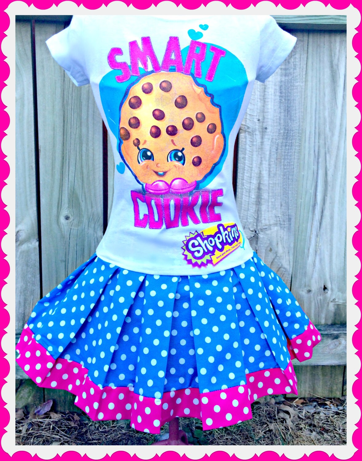 girls Shopkins dress Smart Cookie Dress 4 by BlossomBlueBoutique