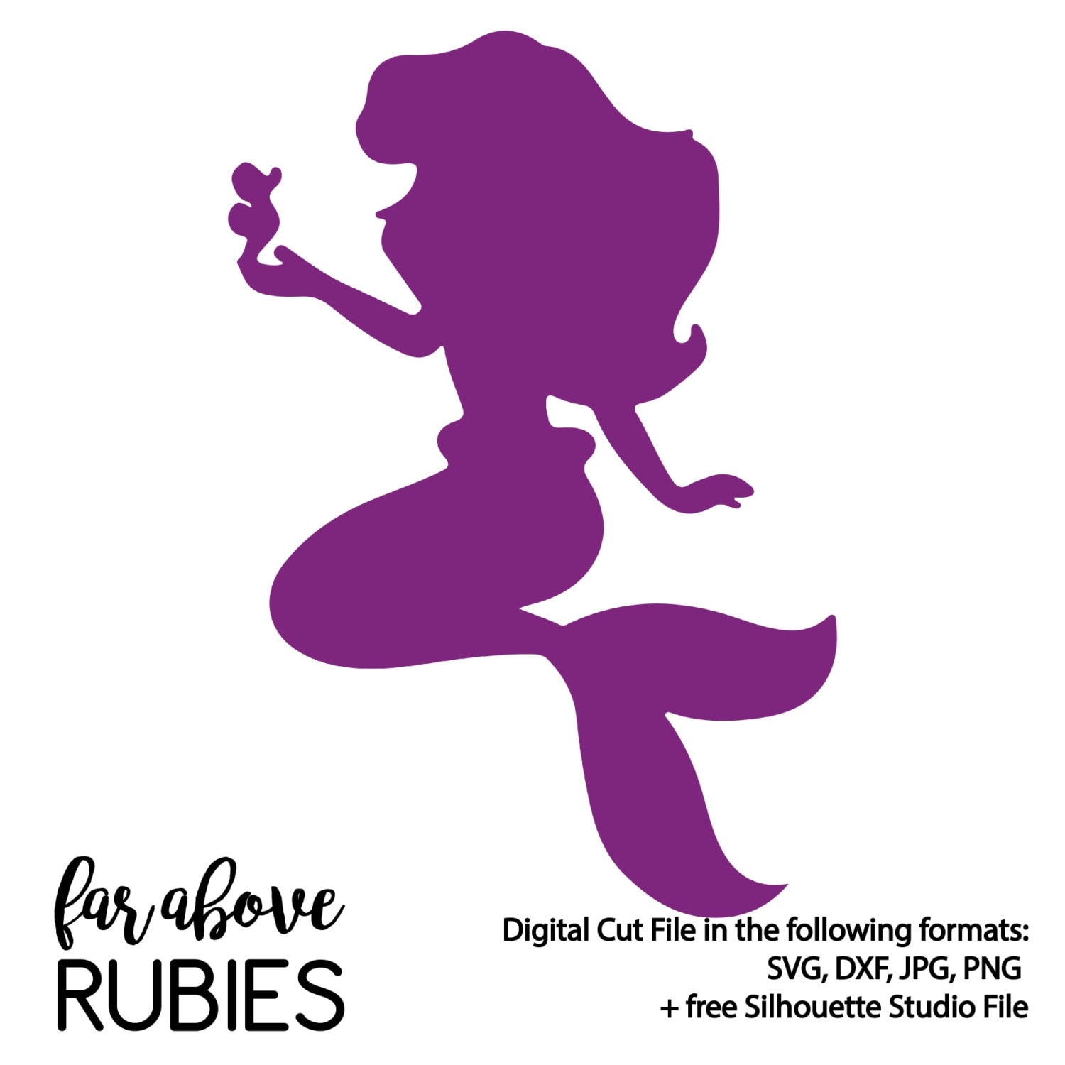 Mermaid Inspired SVG & DXF Digital Cut file for Silhouette or