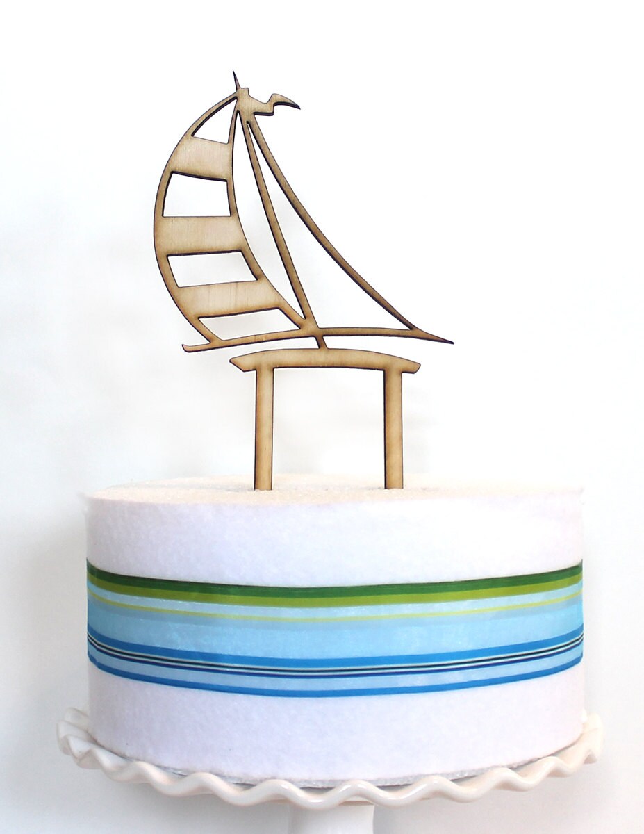 sailboat cake topper