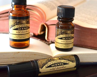 OLD BOOKS Perfume Oil - Vanilla, Aromatic Woods, Leather, More - Choose From Four Sizes!