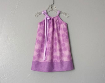New! Little Girls Purple Dress - Purple and White Asters on Lavender - Little Girls Clothing - Size 12m, 18m, 2T, 3T, 4T, 5, 6, 8 or 10