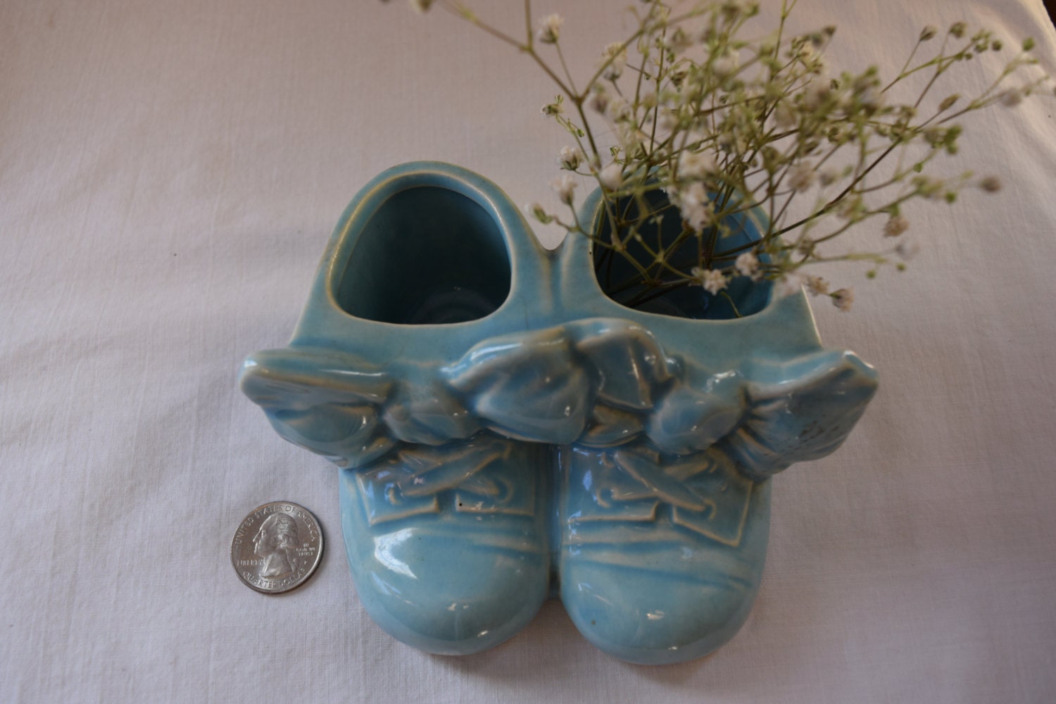 turquoise baby shoes