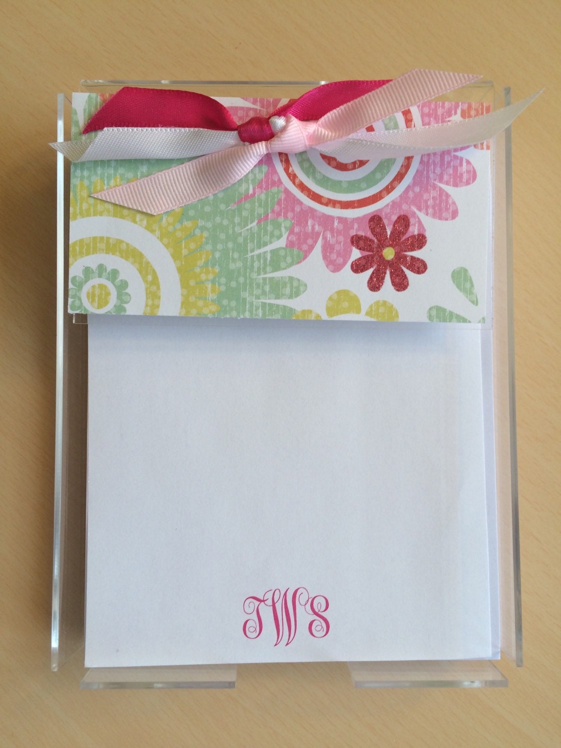 Personalized Acrylic Notepad Holder by SincerelyYours123 on Etsy