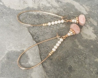Moonstone Earrings, Gold Moonstone Earrings, Gold Moonstone Hoop Earrings, Moonstone Hoop Earrings, Moonstone Hoop
