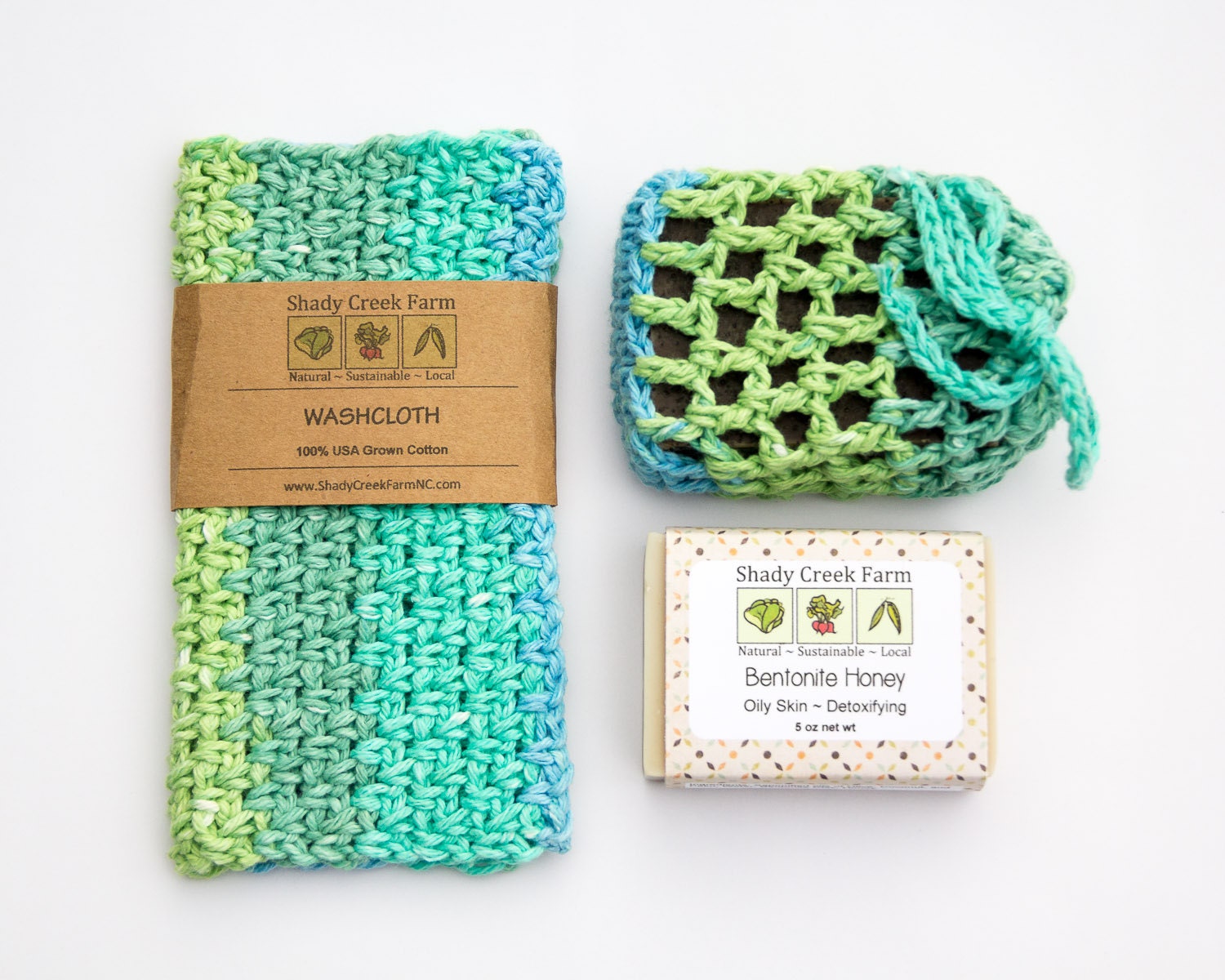 Gift for Women Washcloth Bath Set Soap Gift for Her Christmas