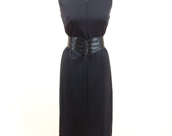 Black Maxi Dress * 60s Maxi Dress * Black Dress * Sleeveless Dress * Evening Gown * KeyHole Dress * 60s Dress * 1960s Dress * Mod Dress