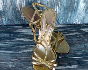 Gold Metallic- Classic Wedding Shoe- Low Heels Dressy Sandal Shoe 2017 Summer Trends Bridesmaid Mother Bride Accessories Party Shoes Formal