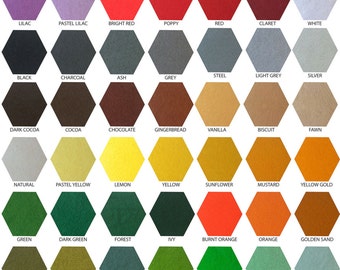 Wool Blend Felt - Choose from 68 colours