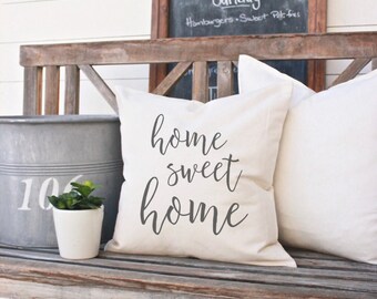 Pillow Cover-Decorative Pillows-Designer Pillow-Throw Pillow-Quote Pillow-Custom Pillow-Home Sweet Home Pillow-Fall Pillow-Vintage Pillow