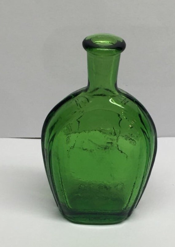 Green Wheaton Benjamin Franklin Bitters Bottle 3 x 1 Vintage