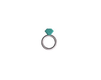 Mini Diamond Ring Machine Embroidery Design-INSTANT DOWNLOAD