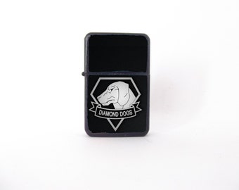 Metal Gear Solid lighter, ps4 gift, video game lighter, Diamond Dogs lighter, MGS fan art, gamer lighter, groomsman gift, play station, ps3